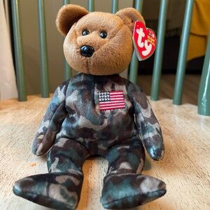 Ty Beanie Baby Camouflage Bear— HERO